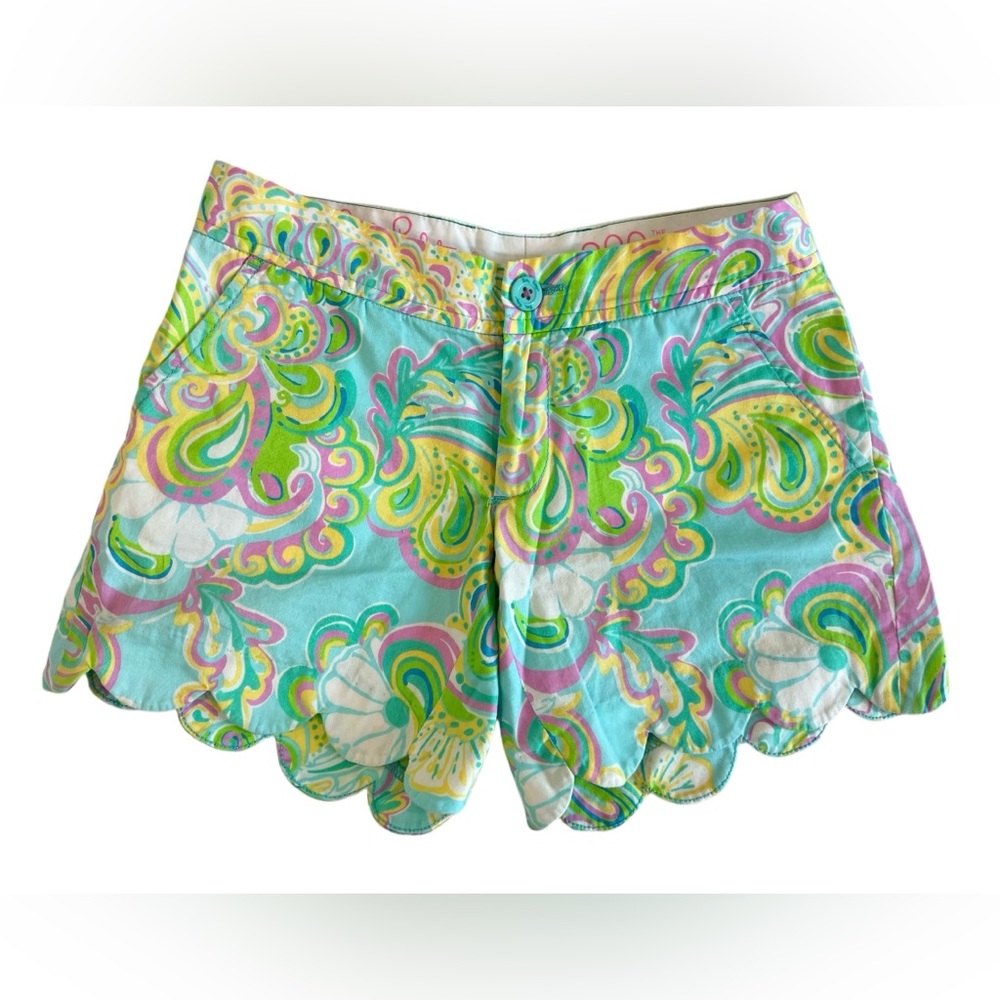 Lilly Pulitzer Short The ButterCup Size 000 Blue Green